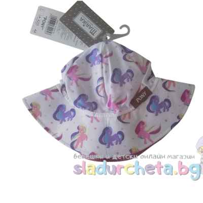 Бебешка шапка Marika, щампа на пони