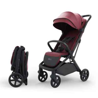 Бебешка лятна количка KinderKraft NUBI 3, dark ruby