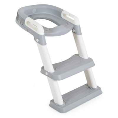 Детска тоалетна седалка със стълба Moni Lifty, сив