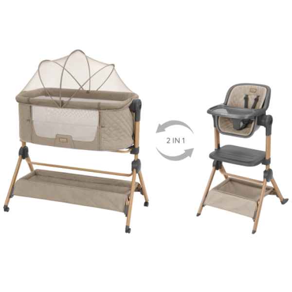 Бебешка мини кошара + Столче за хранене 2в1 Kikka Boo Sleat Me, Beige-h03Qf.jpeg