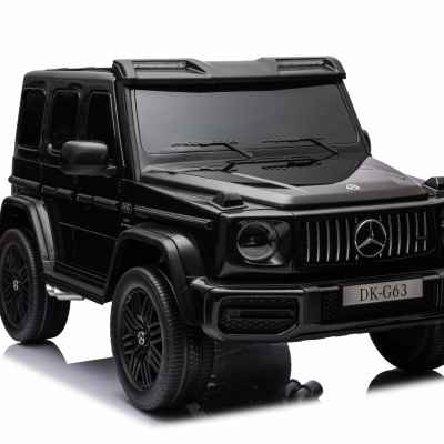 Акумулаторен джип Mercedes G63 4x4, двуместен черен металик