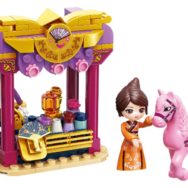 Конструктор Qman, Мулан, Героинята на древен Китай, Пазар за коне, 111 части-hMtkT.png