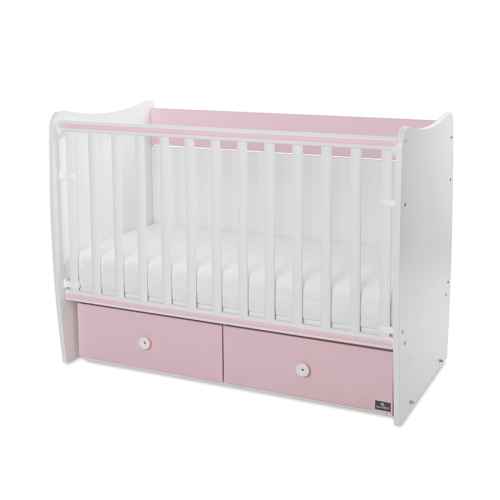 Бебешко легло Lorelli Matrix New 60/120, Бяло/Orchid Pink - 2BOX