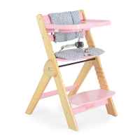 Дървено столче за хранене Cangaroo Caramel, розово-hWpsV.jpeg