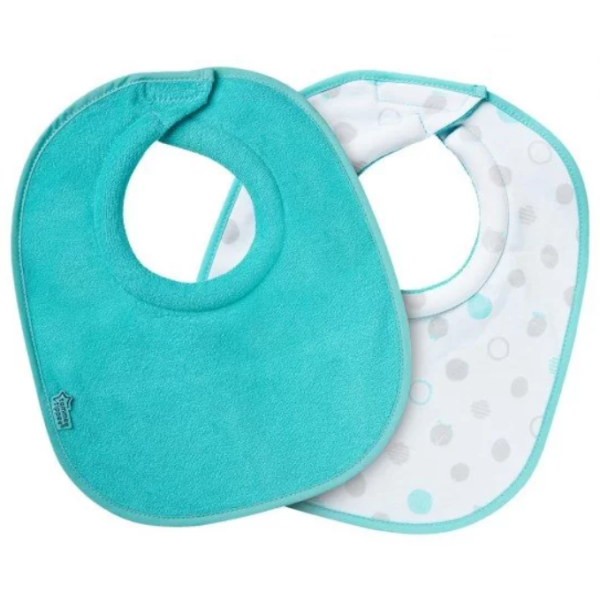 Комплект от 2 броя двустранни памучни лигавници Tommee Tippee Dribble Catcher-hbh8K.png