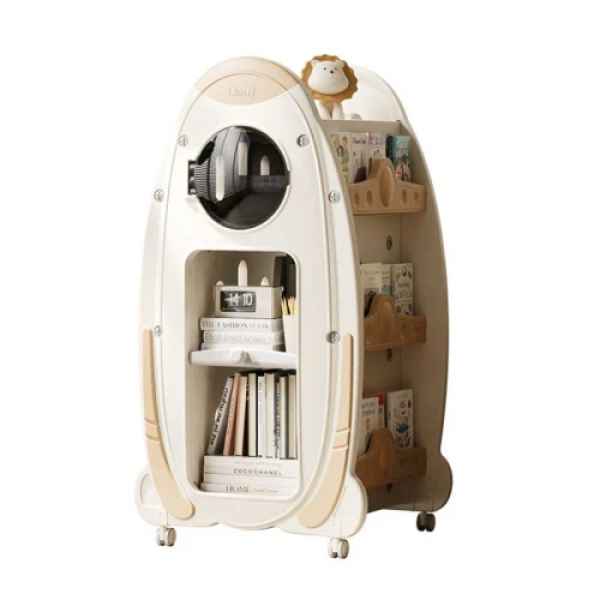 Детска библиотека с въртящ се дизайн Feelkids, кафява-hpBy5.jpeg