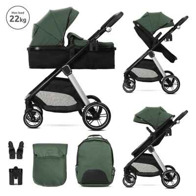 Комбинирана бебешка количка 2в1 Lorelli Aspen, Green