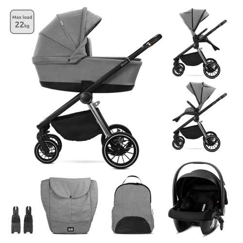 Комбинирана бебешка количка 3в1 Lorelli Bianka, Grey