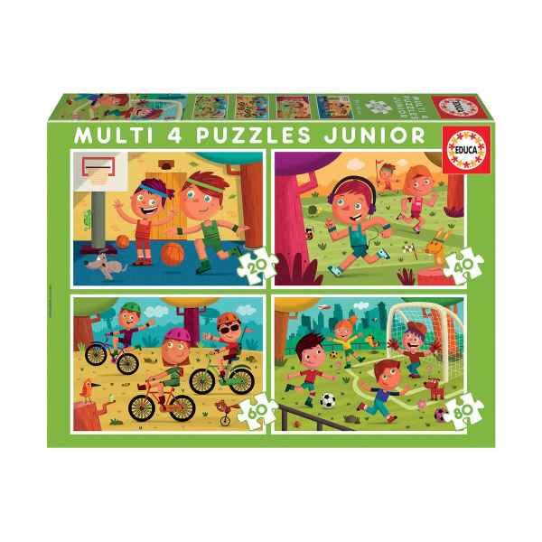 Пъзел 4в1 Educa, Да спортуваме, 20-40-60-80 части-iKmXc.jpeg