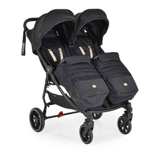 Бебешка количка за близнаци Cangaroo 2Gether Ultimate, Black