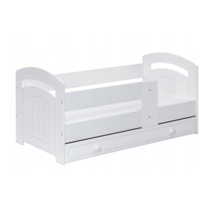 Детско легло с чекмедже Baby Gucio, бяло 70/140 см + матрак