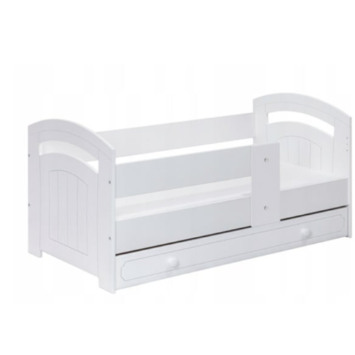 Детско легло с чекмедже Baby Gucio, бяло 70/140 см + матрак