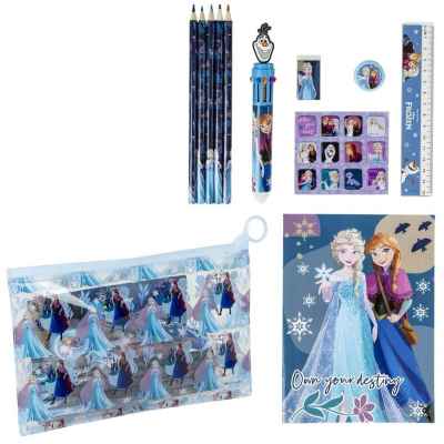 Книжка за оцветяване + ученически принадлежности в несесер Cerda, Frozen