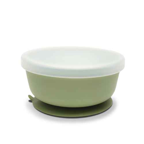 Силиконова вакуум купа с капак Lorelli Natural, Fresh Green