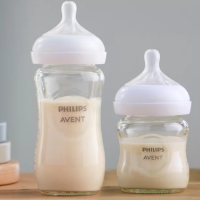 Комплект за бебе Philips AVENT с 3 стъклени шишета за хранене Natural Response, 0м+, 1м+, с биберони без протичане и залъгалка-iritN.png