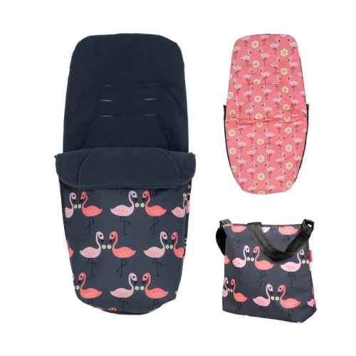 Комплект чувалче и чанта Cosatto, Pretty Flamingo
