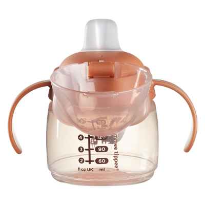 Неразливаща се чаша Tommee Tippee Soft Spout, BACSHIELD, с дръжки, розова с Лисиче, 150 мл, 4м+