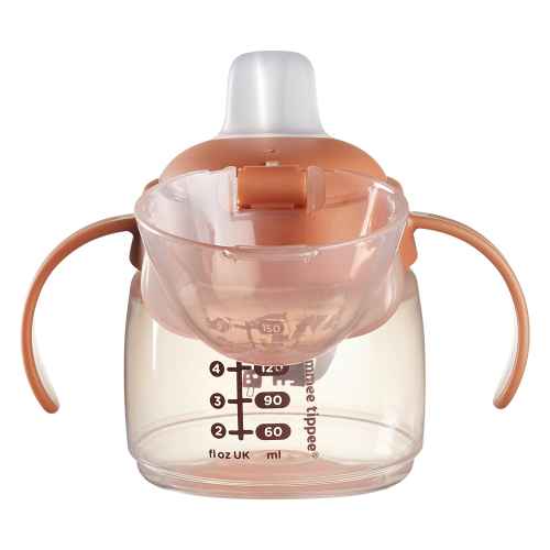 Неразливаща се чаша Tommee Tippee Soft Spout, BACSHIELD, с дръжки, розова с Лисиче, 150 мл, 4м+
