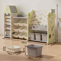 Детска етажерка-органайзер Feelkids, 17 отделения и изтеглящи се кутии, бяла-jAhBb.jpeg