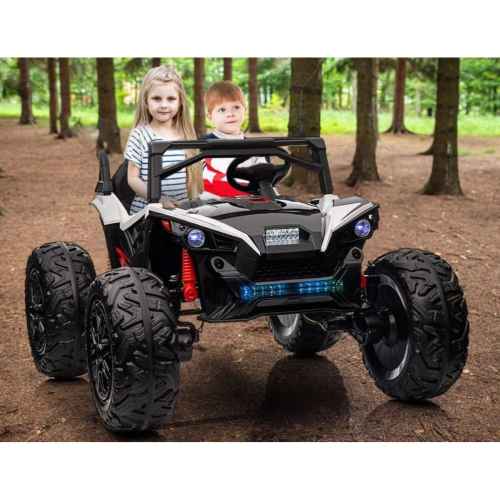 Акумулаторен джип JJ Off Road Buggy 4x4 UTV, двуместен бял