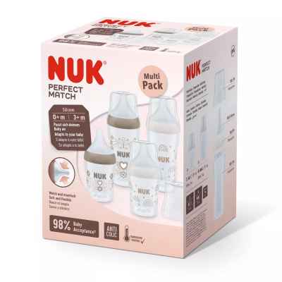 Сет 4 шишета РР NUK Perfect Match, Сърце и Дъга