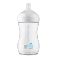 Шише за хранене AVENT Natural Response с клапа AirFree, 260 мл, с биберон без протичане, 1м+, Слончета-jPFdf.png