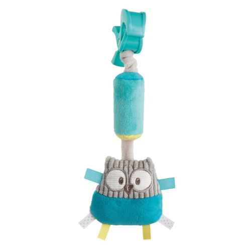 Мека играчка с дрънкалка Canpol Pastel Friends, тюркоаз