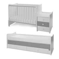 Бебешко легло Lorelli MAXI PLUS NEW 70/160, БЯЛО/STONE GREY-3BOX-k8XXI.jpeg