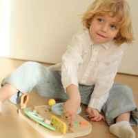 Мултифункционален дървен волан Classic World, с активности-kAvDV.jpeg