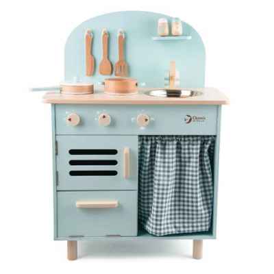 Дървена ретро кухня Classic World, синя