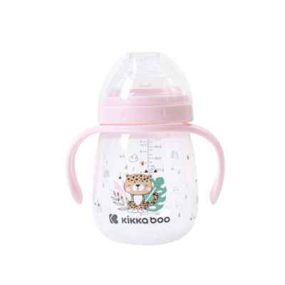 Чаша със силиконов накрайник Kikka Boo Savanna 240 мл, Pink