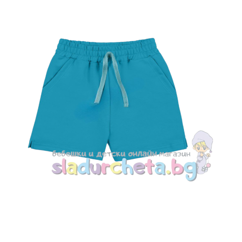 Детски къс панталон Sunny Kids, син петрол
