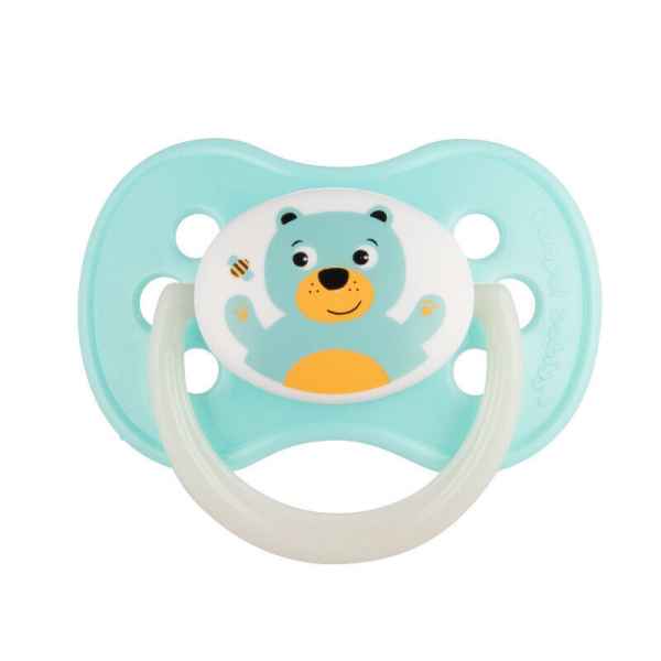 Силиконова залъгалка с форма на черешка Canpol Animals 6-18м, тюркоаз-kJOaI.jpg