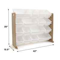 Детски дървен органайзер за съхранение на играчки GINGER, WOOD/WHITE-kR17f.jpg