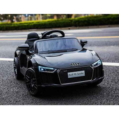 Акумулаторна кола JJ Audi R8 Spyder, черен металик