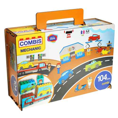 Конструктор Game Movil със стикери Механик Deluxe, 104 части