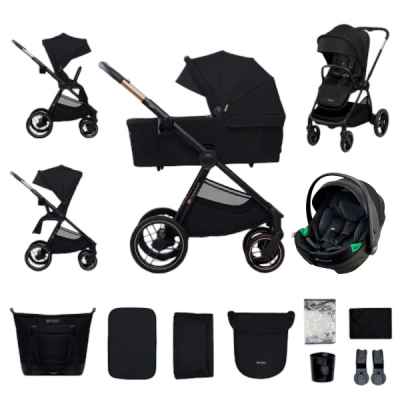 Комбинирана бебешка количка 3 в 1 KinderKraft Nea 2.0, Midnight black