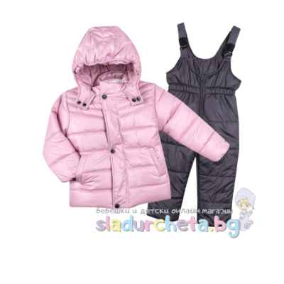 Детско яке с гащеризон Вега-М, светла пепел