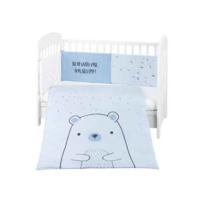 Бебешки спален комплект Kikka Boo 2 части EU style, Bear with me Blue