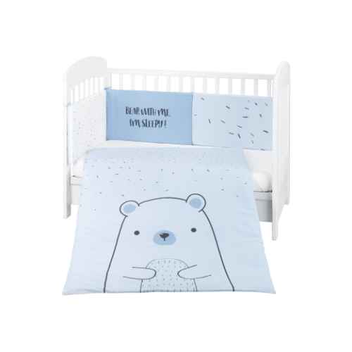Бебешки спален комплект Kikka Boo 2 части EU style, Bear with me Blue