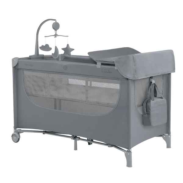 Бебешка кошара на две нива Kikka Boo Nighty Night, Grey 2026-kkx4h.jpeg