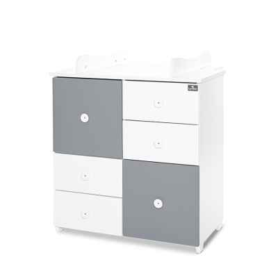 Шкаф Lorelli New, бяло/stone grey