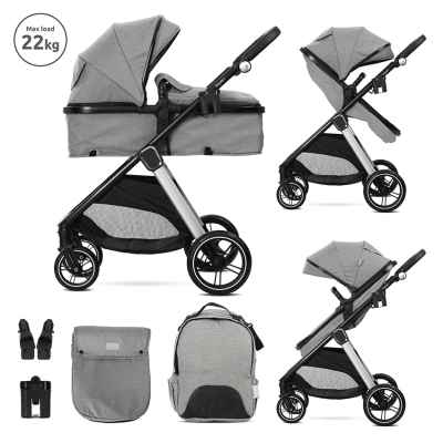 Комбинирана бебешка количка 2в1 Lorelli Aspen, Grey