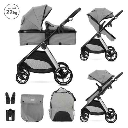 Комбинирана бебешка количка 2в1 Lorelli Aspen, Grey
