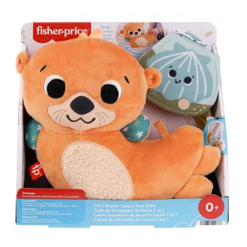 Плюшена сензорна играчка видра 2 в 1 Fisher Price, за игра по корем