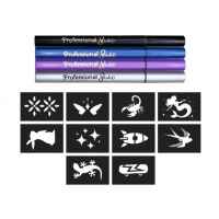 Творчески комплект Buki France, Химикалки за рисуване на татуировки с шаблони, Сребърни-lLvk6.jpeg