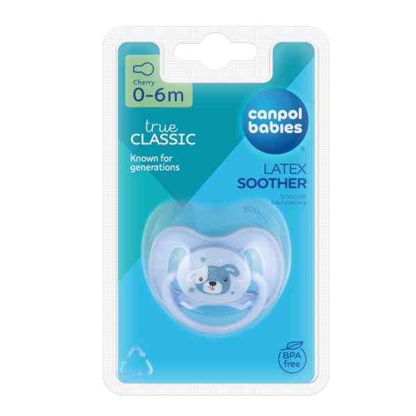 Каучукова залъгалка с форма на черешка Canpol Animals 0-6м, синя куче-lOjFU.jpeg