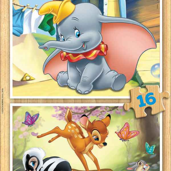 Пъзел Educa, Дисни животни Дъмбо и Бамби, 2х16 части-lVOqX.jpeg