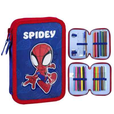 Несесер с два ципа и ученически пособия Cerda, Spidy