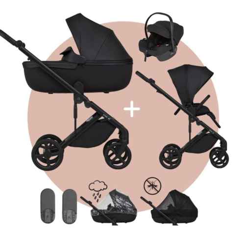 Комбинирана бебешка количка 3в1 Anex Eli, Midnight